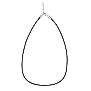 COLLIER CORDON MOYEN CAHOUTCHOUC FERMOIR