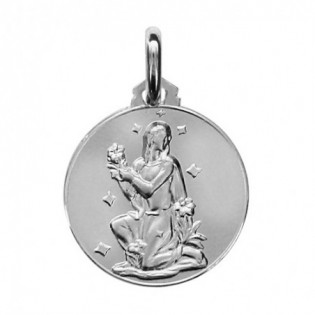 MEDAILLE ARGENT RHODIE ZODIAQUE VIERGE