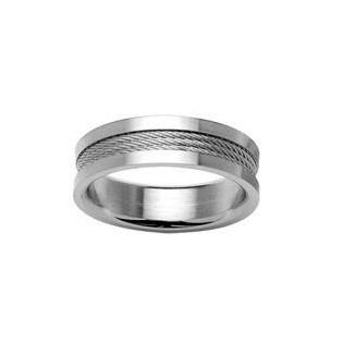 BAGUE ACIER CABLE TAILLE 66