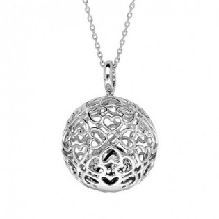 COLLIER ARGENT RHODIE BOLA DE GROSSESSE