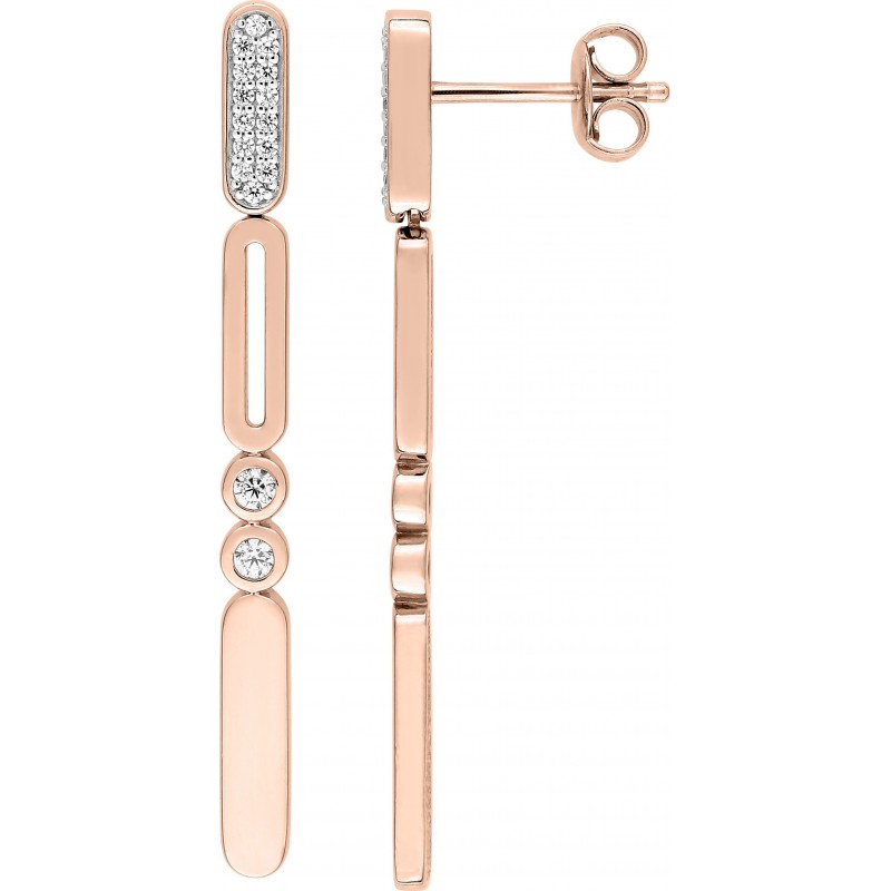 Boucles d'oreilles plor rose oz Murat