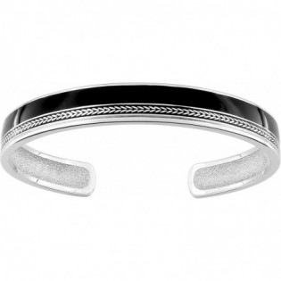 Bracelet rigide Murat argent rhodié 925/000