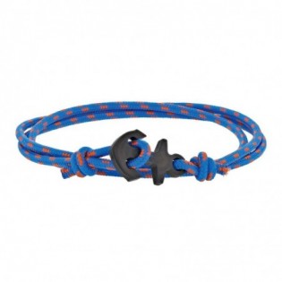 Bracelet nylon ancre carbone