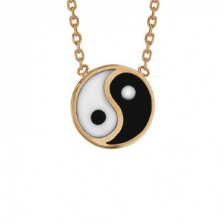 COLLIER PLAQUÉ OR YIN YANG