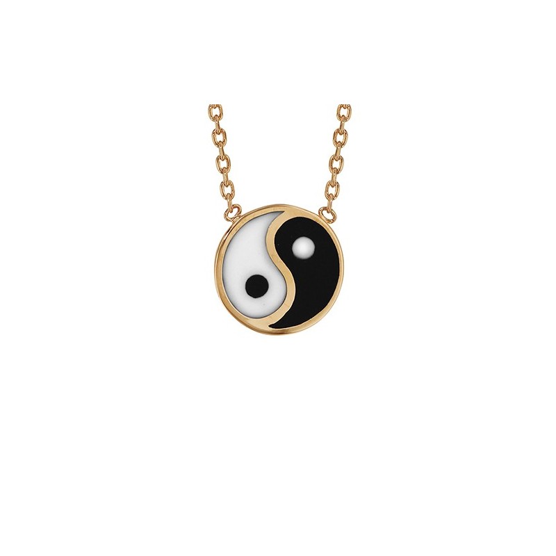 COLLIER PLAQUÉ OR YIN YANG