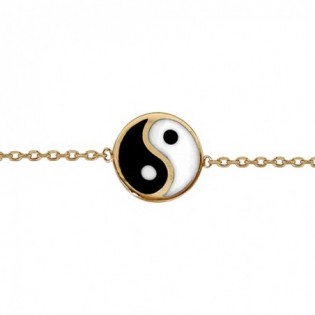 BRACELET PLAQUÉ OR YIN YANG