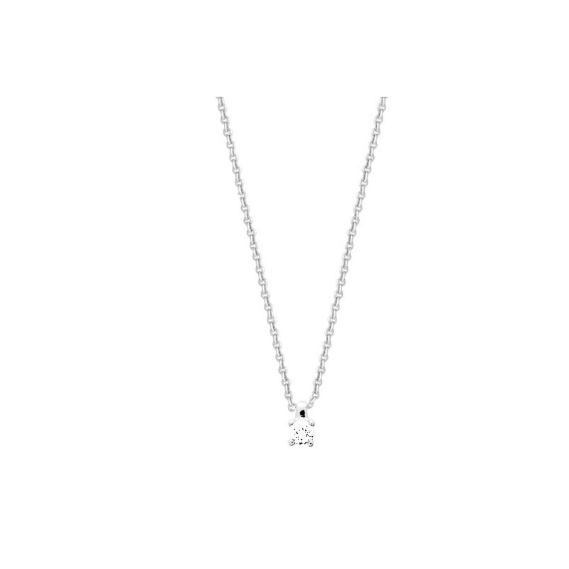 Collier argent rhodié + OZ