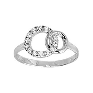 bague argent rhodié OZ