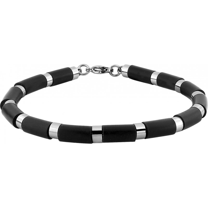 Bracelet matière synthètique acier