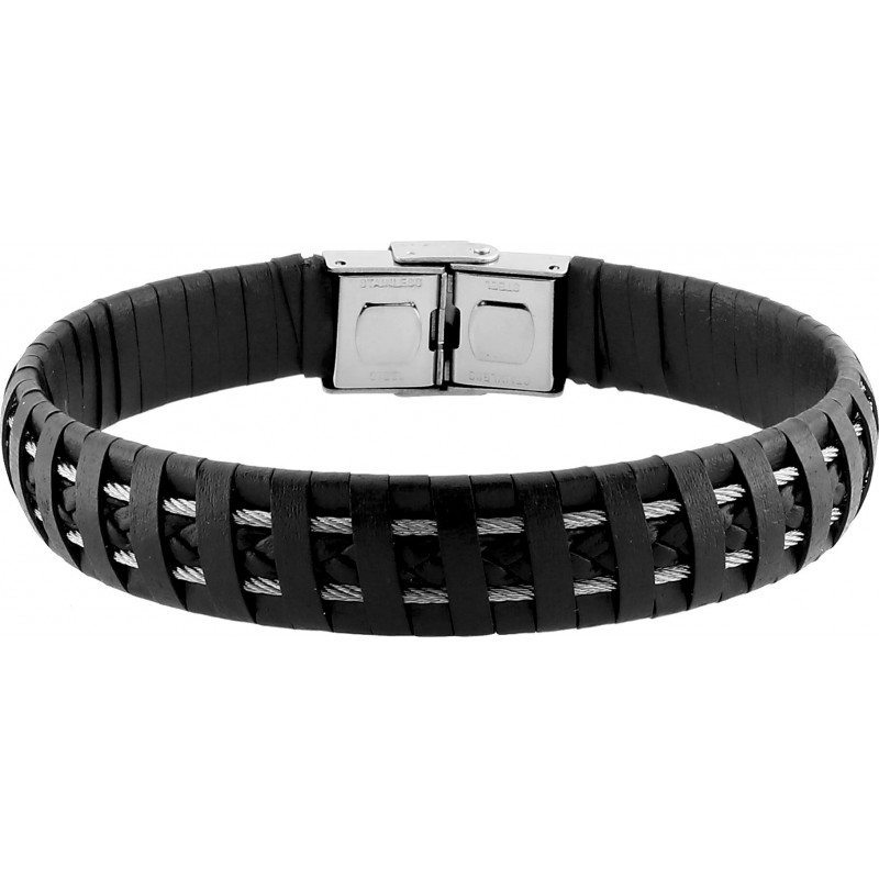 Bracelet matière synthètique acier