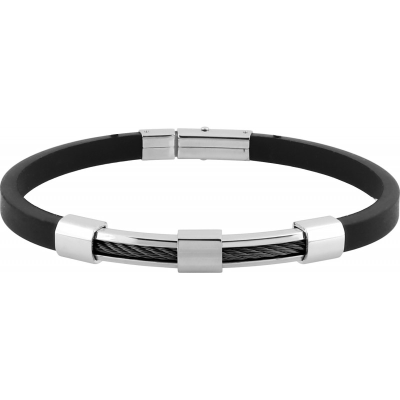 Bracelet matière synthètique acier