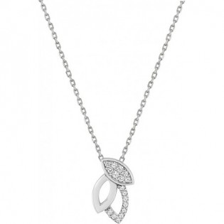 Collier argent rhodié oz