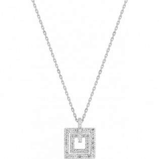 Collier argent rhodié oz