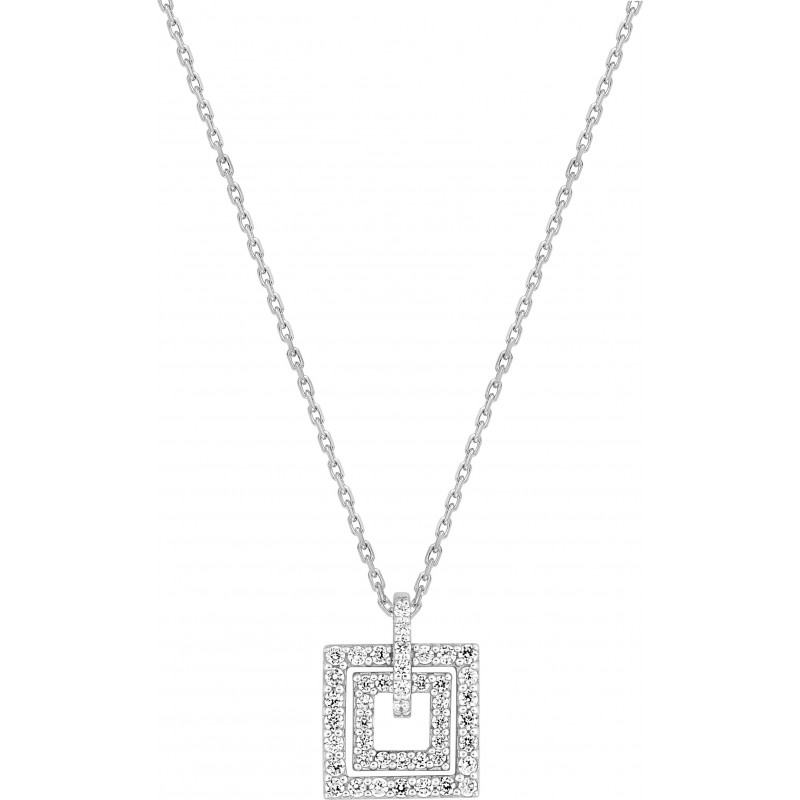 Collier argent rhodié oz