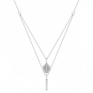 Collier argent rhodié oz