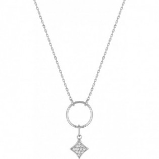 Collier argent rhodié oz