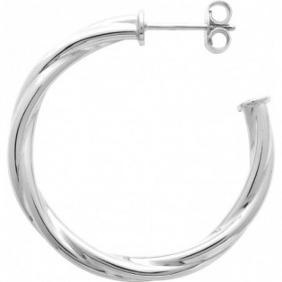 Boucles d'oreilles argent rhodié 25mm