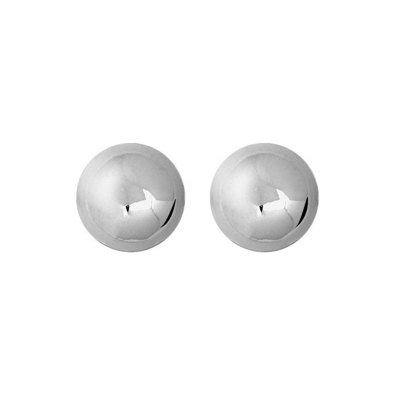 Boucles d'oreilles argent rhodié 7mm