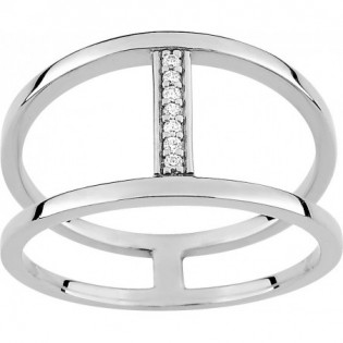 Bague argent rhodié + oz