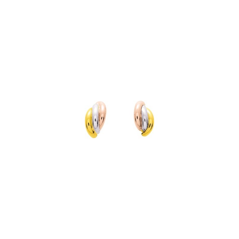 Boucles d'oreilles trois ors 375