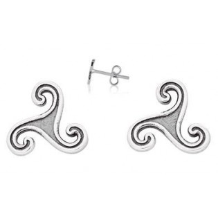 Boucles d'oreilles argent Triskel 10 mm