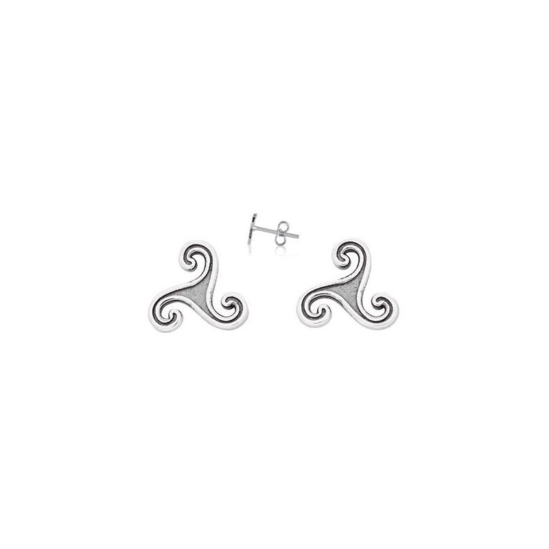 Boucles d'oreilles argent Triskel 10 mm