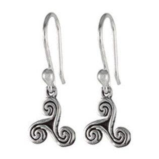 Boucles d'oreilles argent Triskel