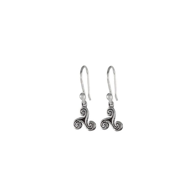 Boucles d'oreilles argent Triskel