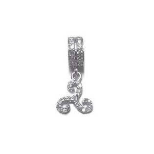 Charms argent Triskel