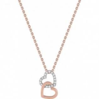 Collier plaqué or rose + oz