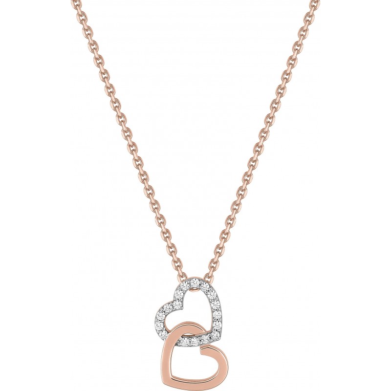 Collier plaqué or rose + oz