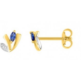 Boucles d'oreilles plaqué or + sy