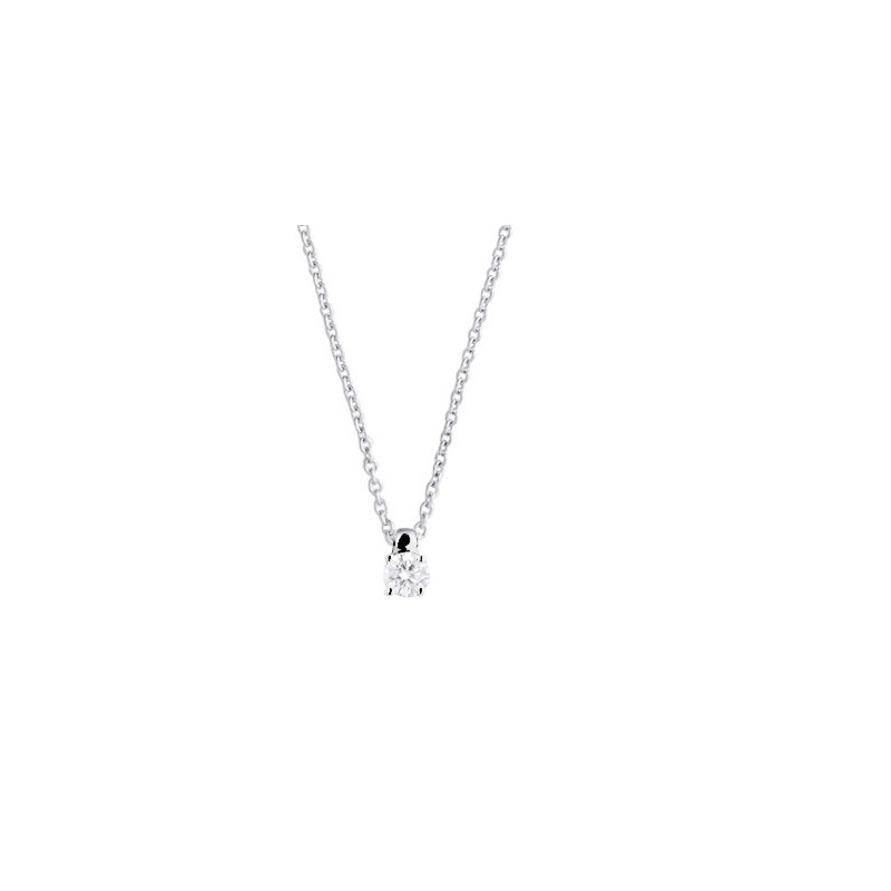 Collier or gris 750 + diamant