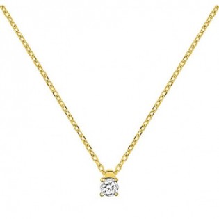 Collier or 375 + diamant