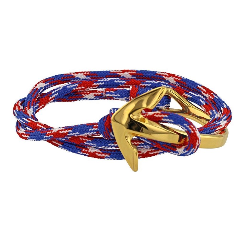 Bracelet ancre marine doré