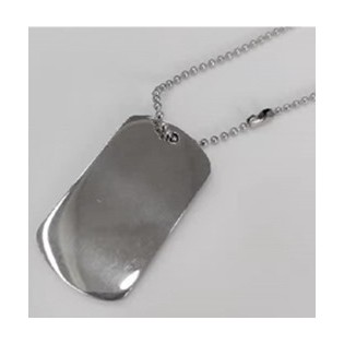 Collier acier + plaque