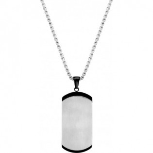 Collier acier/noir