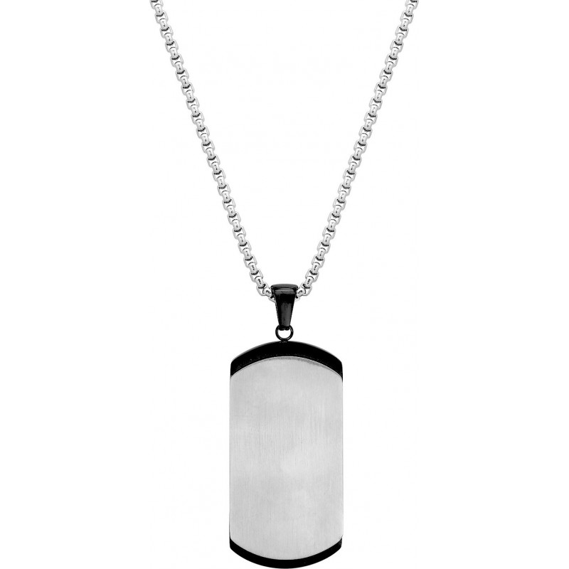 Collier acier/noir