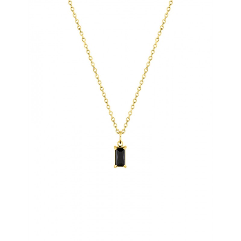 Collier acier doré + oz