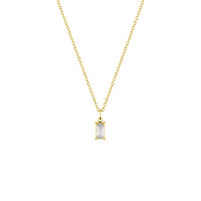 Collier acier doré + oz