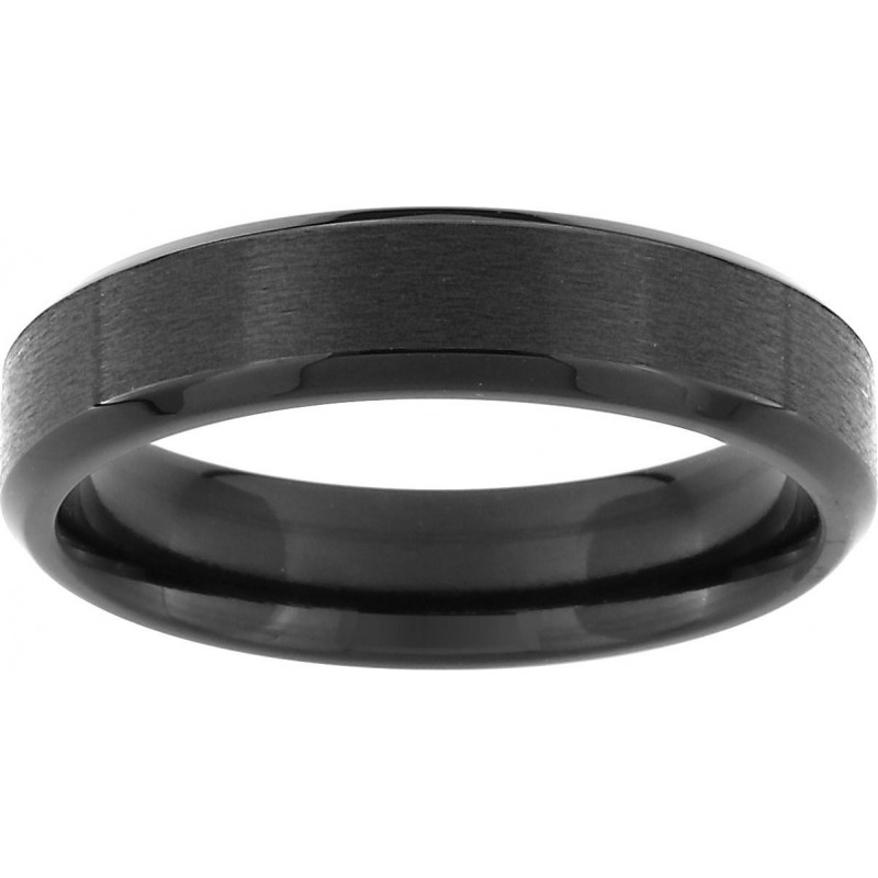 Bague acier noir