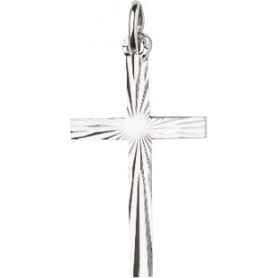 Pendentif croix argent rhodié