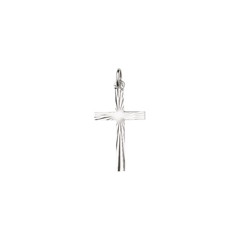 Pendentif croix argent rhodié