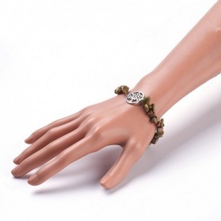 bracelet pierre + arbre de vie