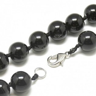 Collier agate noire