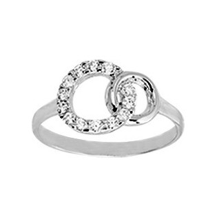 bague argent rhodié OZ