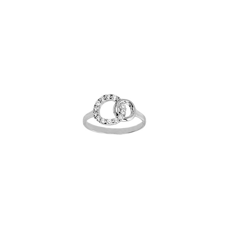 bague argent rhodié OZ