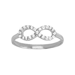 Bague argent rhodié OZ