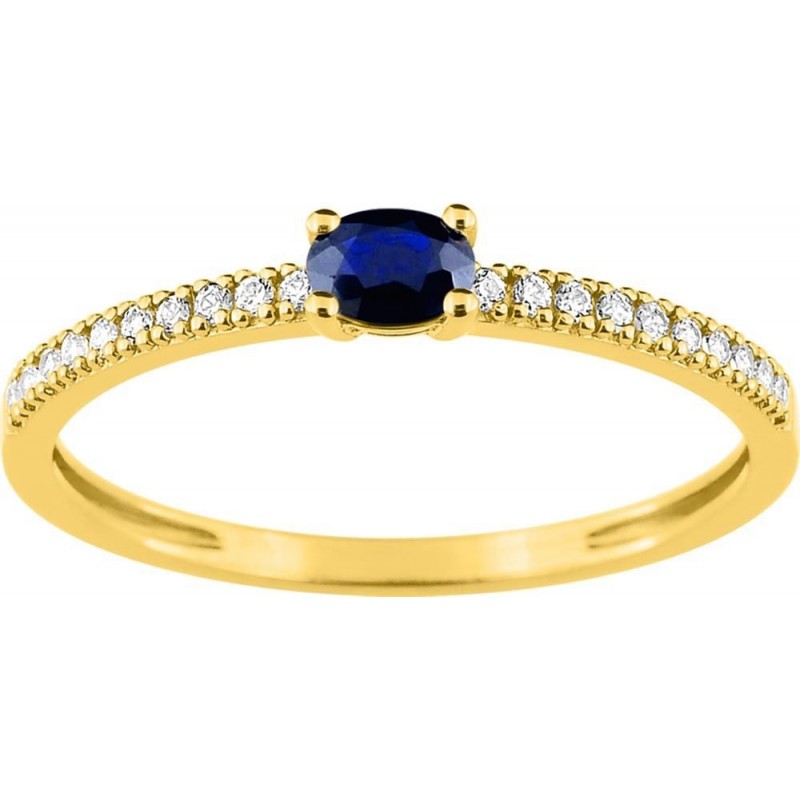 Bague or + saphir & oz