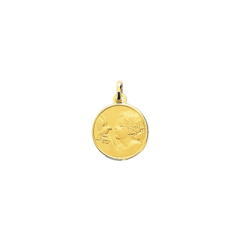 Médaille ange or 9ct jaune